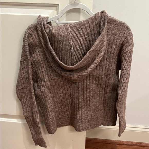 Lucky Brand Women's Ribbed Knit Hooded Sweater in Deep Taupe/NWT/XS - Picture 8 of 15